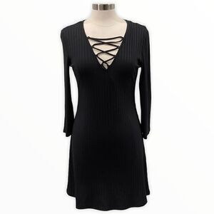 Kensie Cross Neck A-Line Tunic Dress in Size M